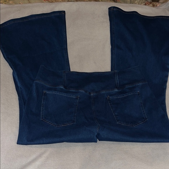 HALARA Women's Dark Blue Flare Jeans - Picture 2 of 4